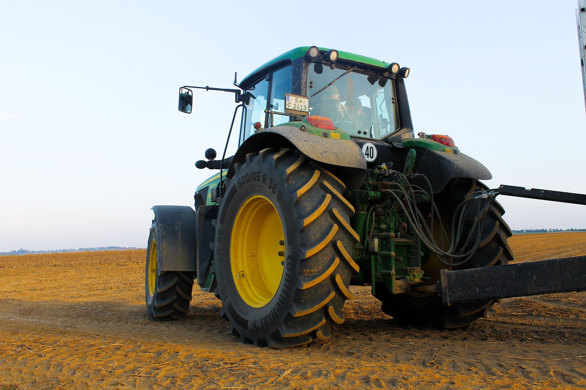 Tractor Tractor works in field