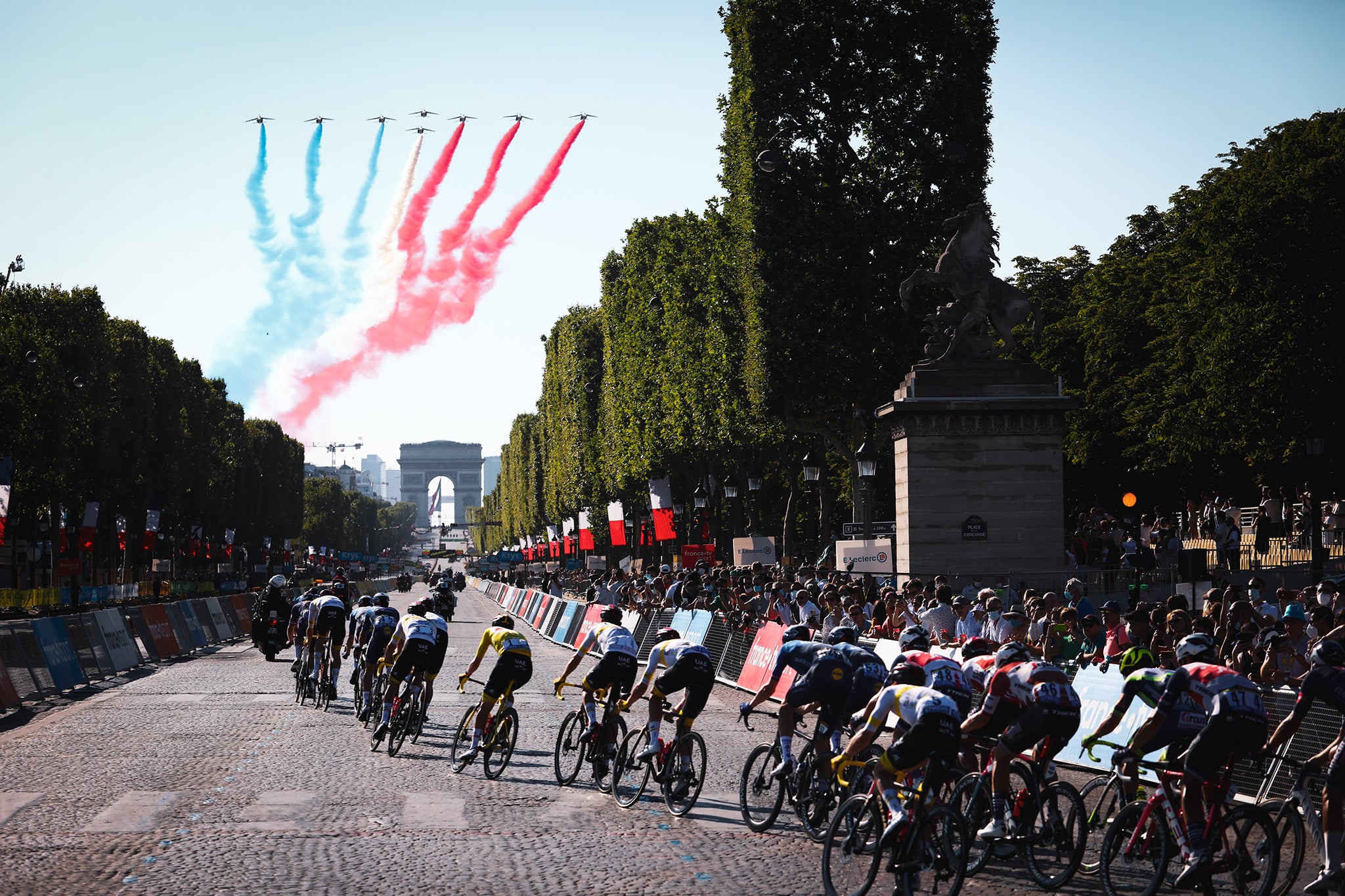 Tour de France in Paris 18/07/2021 – Tour de France 2021 – Etape 21 – Chatou / Paris Champs Elysees (108,4 km) - Patrouille de France