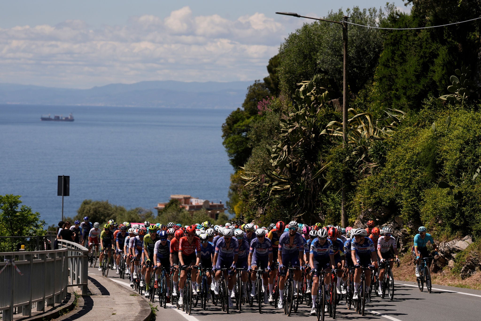 Giro d'Italia 2024 stage 5 The pack riders during the stage 5 of the of the Giro d'Italia from Genova to Luccaa, 8 May 2024 Italy. (Photo by Gian Mattia D'Alberto/Lapresse)