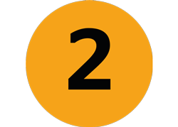 Number 2 An orange icon containing the number 2