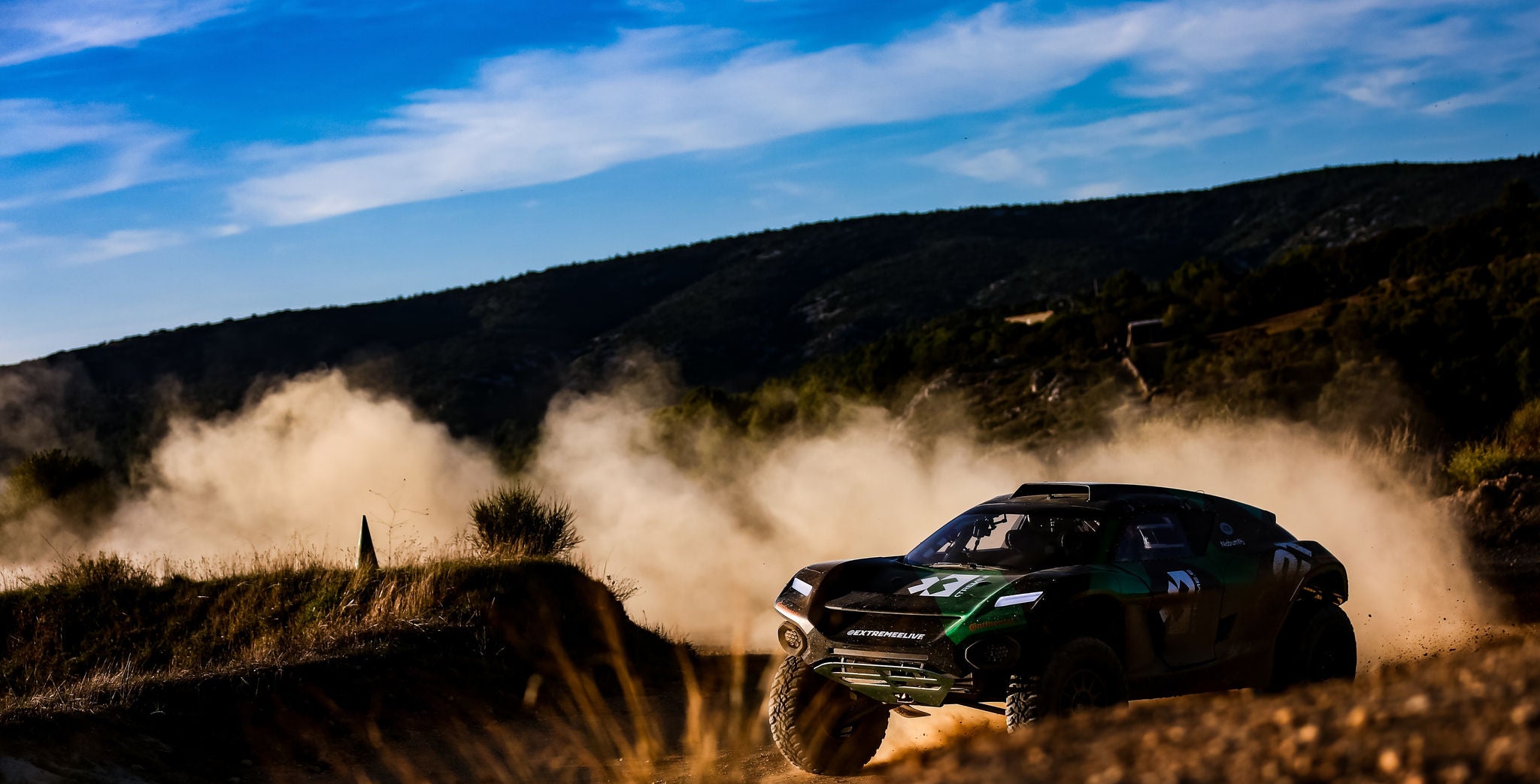 Extreme E car driving | Photographer: Shivraj Gohil| Event: Extreme E Testing October 2019| Location: Chateau De Lastours| Series: Extreme E| Country: France || Driver: Mikaela Ahlin-Kottulinsky| Car: Odyssey 21|