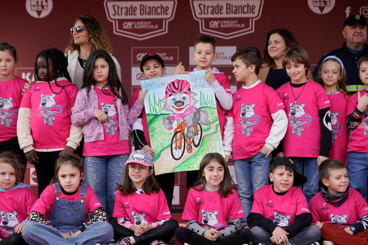 Biciscuola alle Strade Bianche 08 marzo 2025 Siena (Italia) Sport, Ciclismo (foto Alessandro La Rocca/LaPresse)